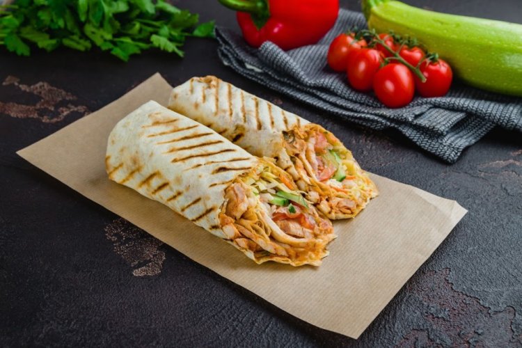 Shawarma saludable con queso duro