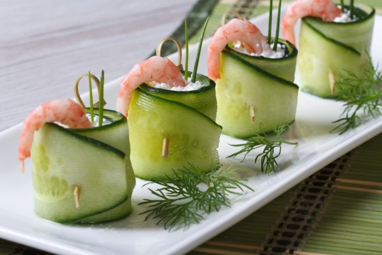 Cucumber Rolls with Shrimp