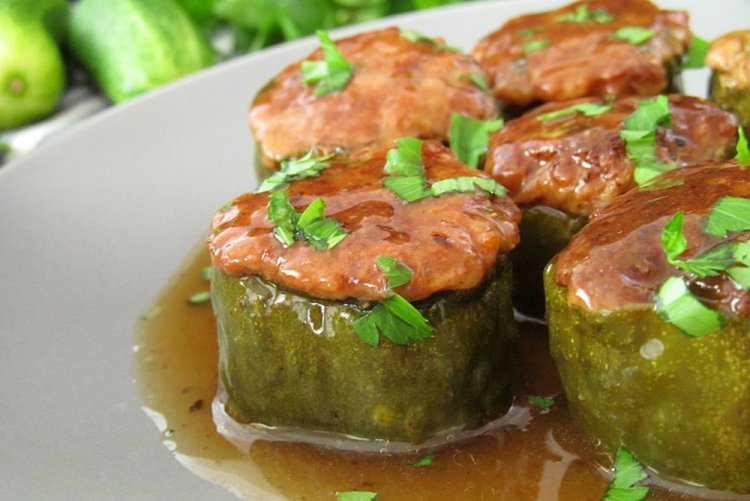 Baked Stuffed Cucumbers