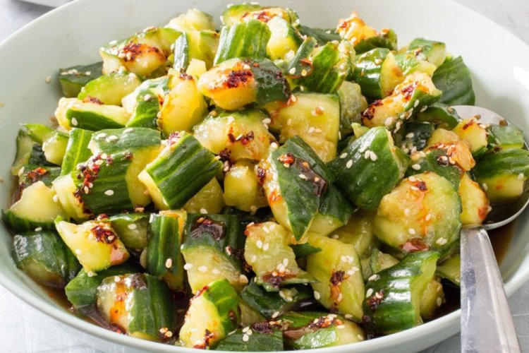 Smashed Cucumbers