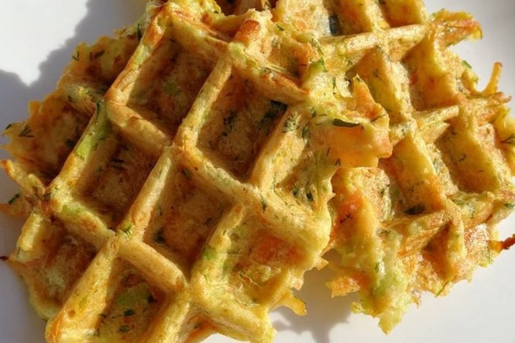 Zucchini Waffles with Carrots