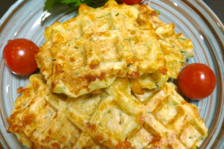 Baked Zucchini Waffles