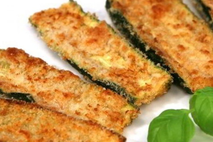 Sliced Breaded Zucchini