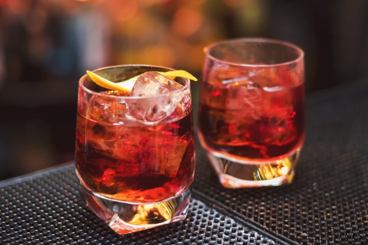 Tomato Negroni with Basil