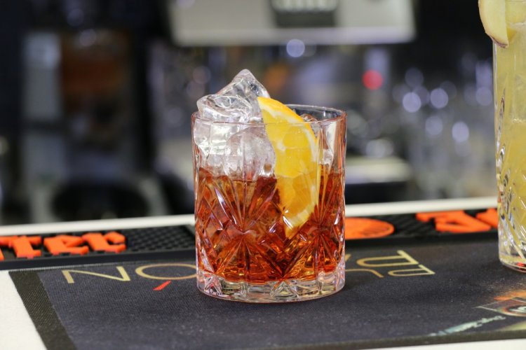 Negroni with Fresh Orange