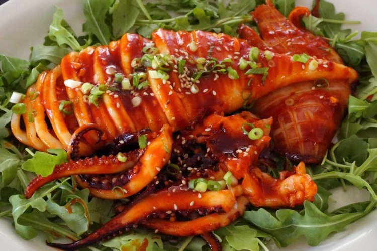 Spicy Grilled Squid