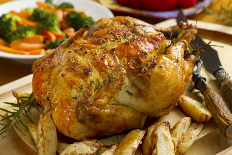 Baked Chicken with Suillus Mushrooms