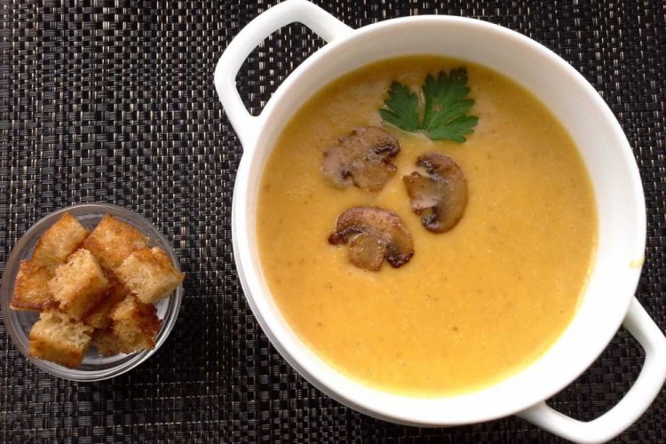 Cream of Mushroom and Pumpkin Soup