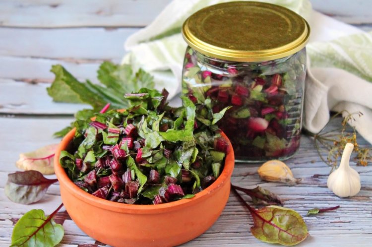 Pickled Beet Greens for Winter