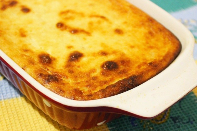 Cottage Cheese Casserole with Beet Greens