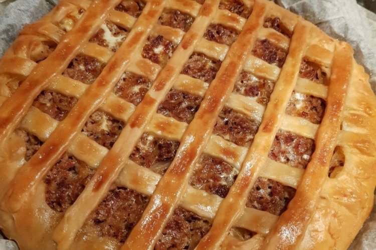 Pie with Minced Meat and Beet Greens