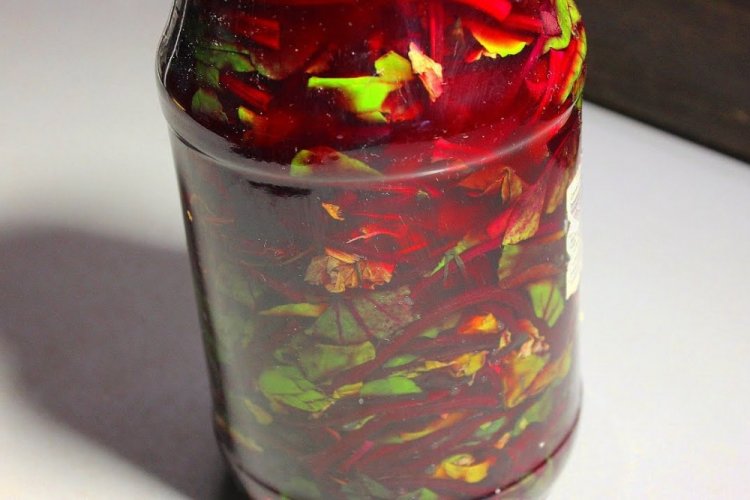 Fermented Beet Greens for Winter