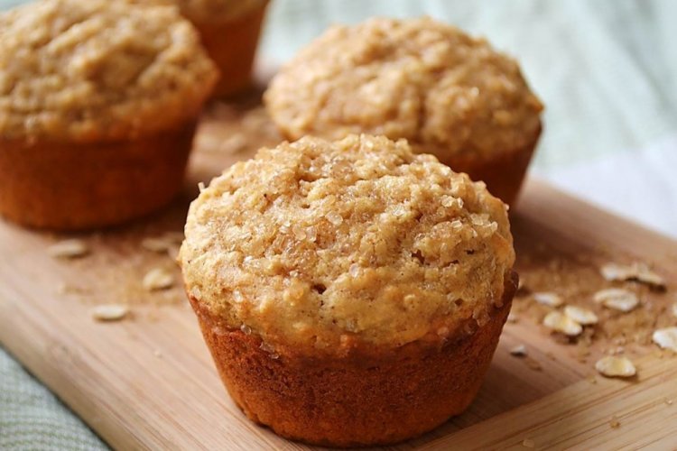 Muffins de requesón con avena y miel