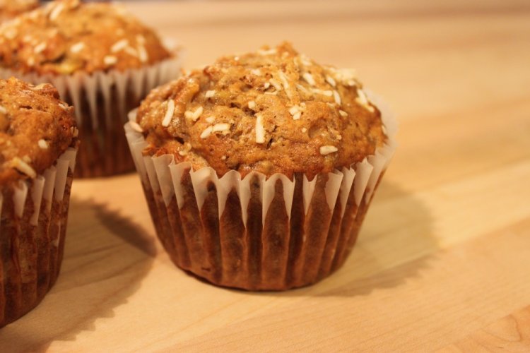 Muffins de requesón con nueces