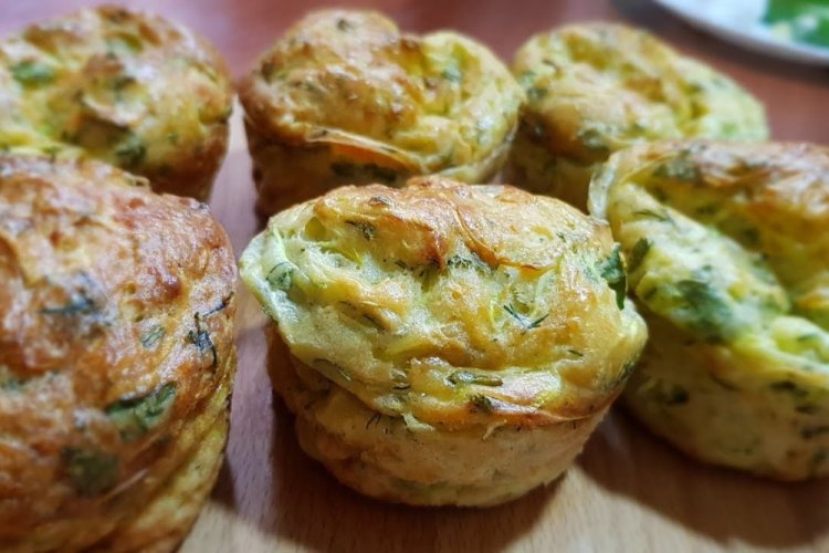 Muffins de requesón con calabacín