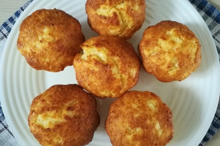 Muffins de requesón con coco rallado