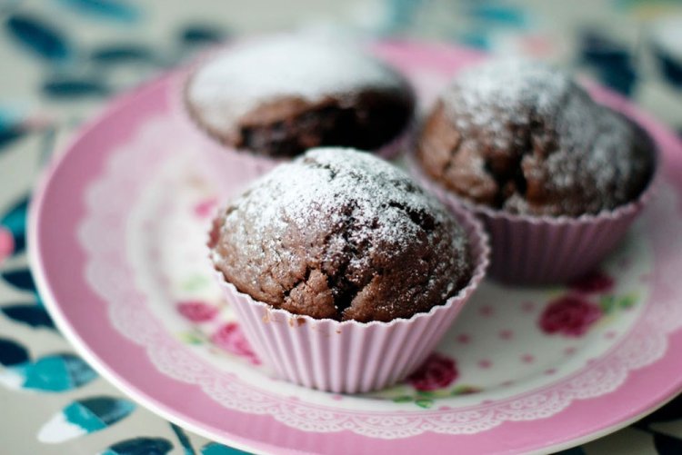 Muffins de chocolate y requesón