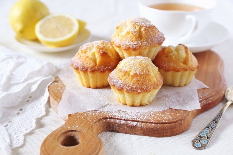 Muffins de requesón con limón