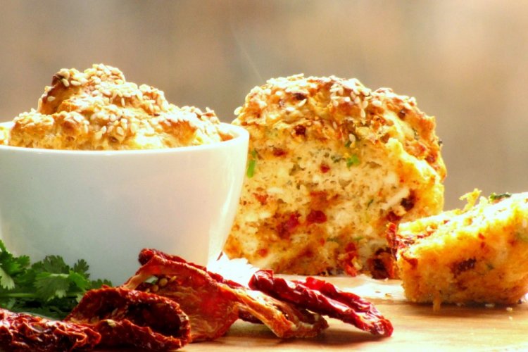 Mozzarella and Sun-Dried Tomato Muffins