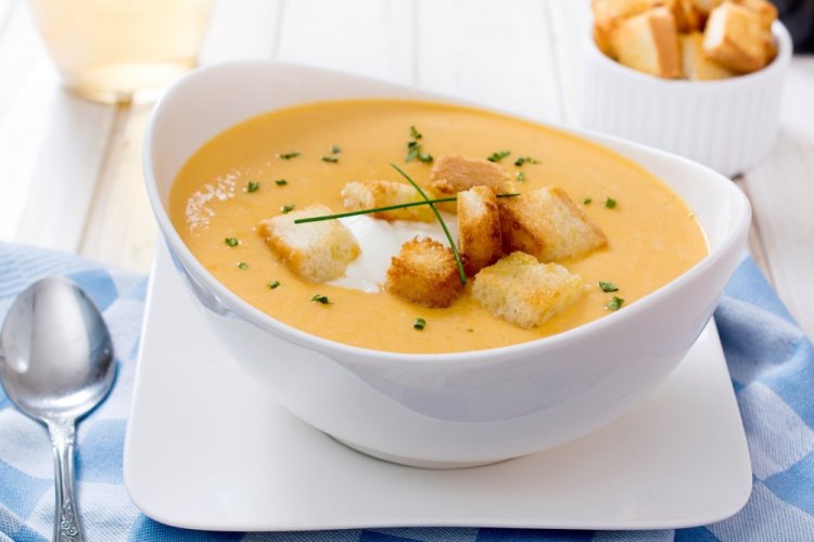 Cheese Cream Soup with Pumpkin