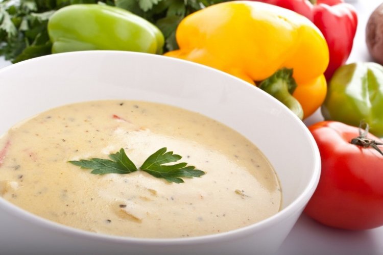 Cheese Cream Soup with Vegetables