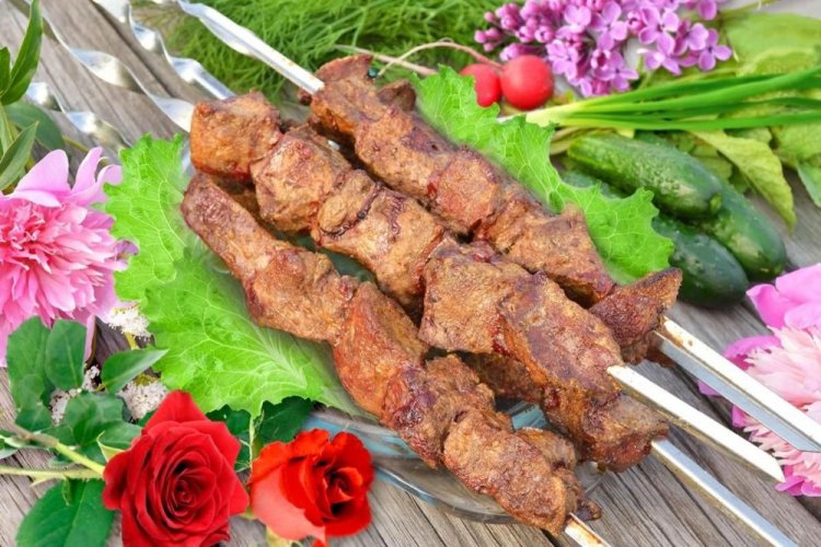Beef Liver Skewers in Onion Marinade