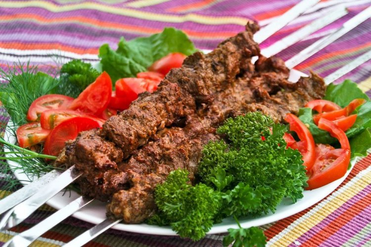 Beef Liver Skewers in Ketchup and Mayonnaise Marinade
