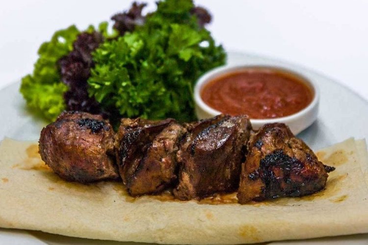 Beef Liver Skewers in Beer Marinade