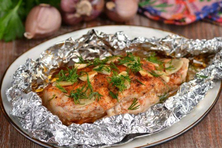 Grilled Chicken Breast in Foil