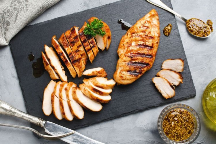 Grilled Chicken Breast with Dijon Mustard and Lemon Juice