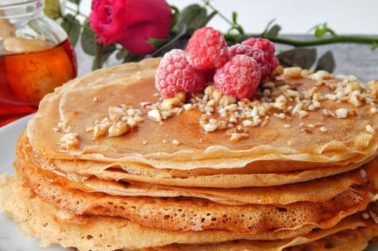 Crepes con leche de almendras
