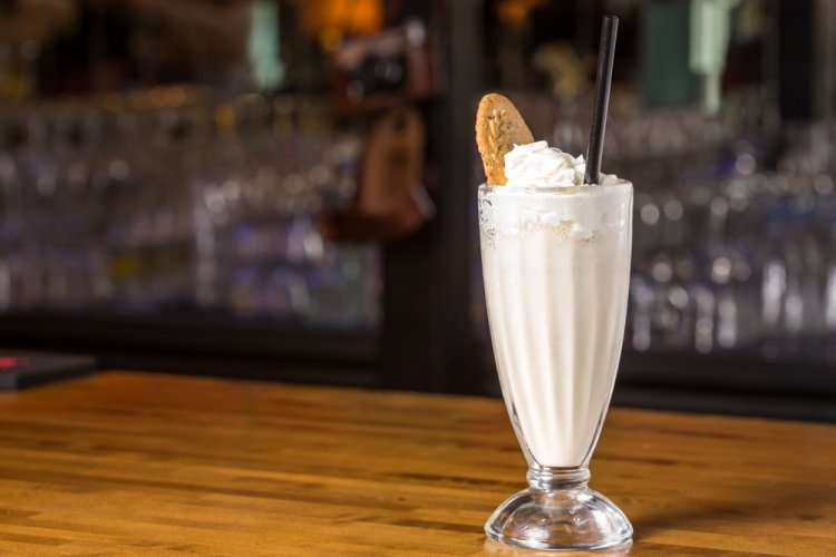 Batido de vainilla con leche de almendras