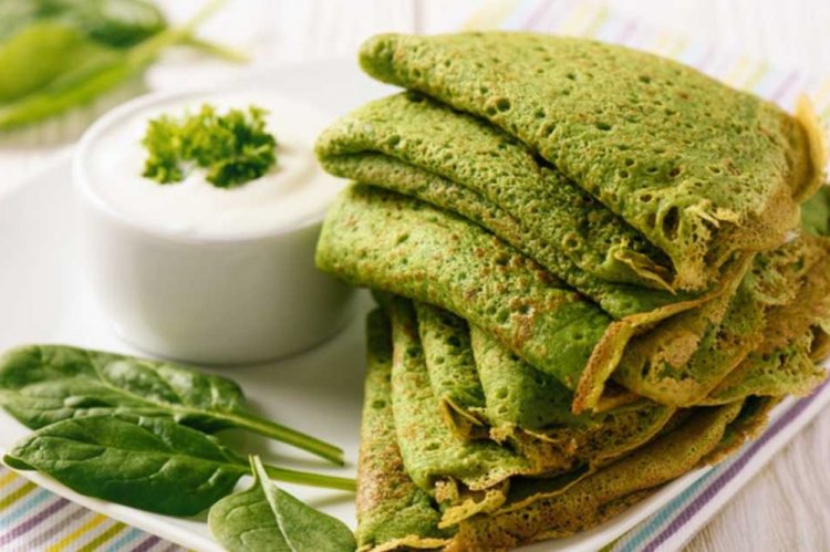 Spinach Healthy Pancakes