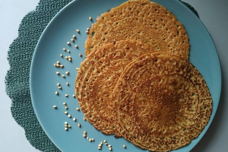 Healthy Green Buckwheat Pancakes