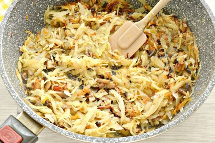 Con col, champiñones y queso
