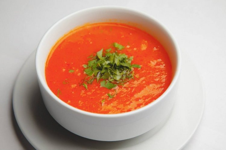 Tomato Puree Soup with Potatoes
