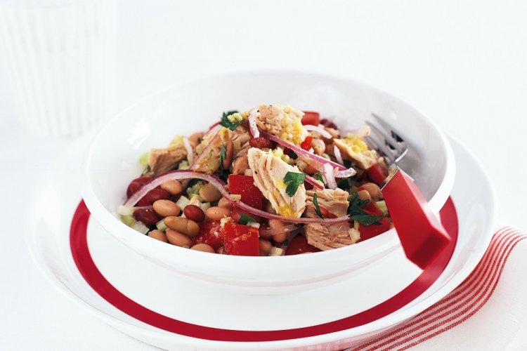 Tuna, Feta, and Bean Salad