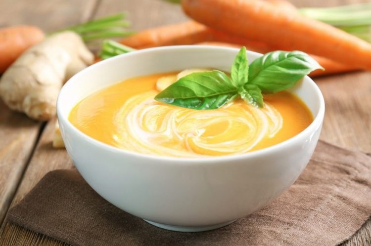 Carrot Cream Soup with Rice Milk