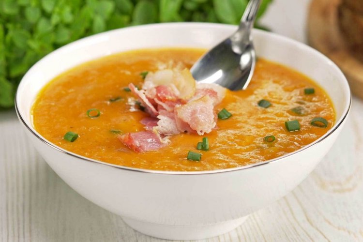 Pureed Pea Soup with Lentils