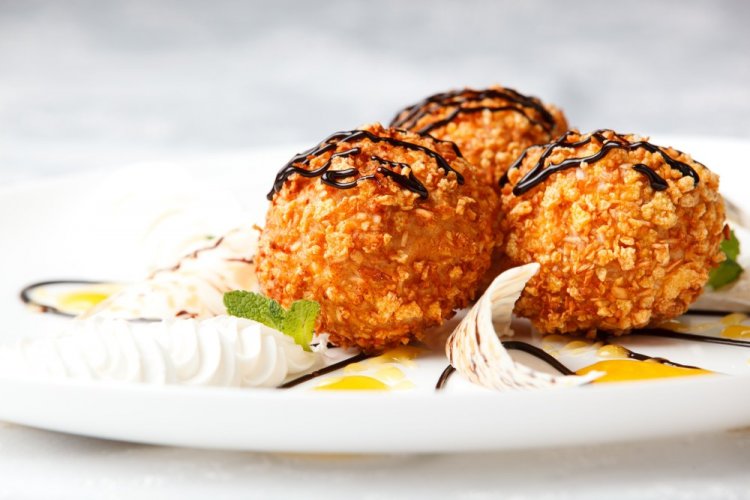 Fried Ice Cream with Cream