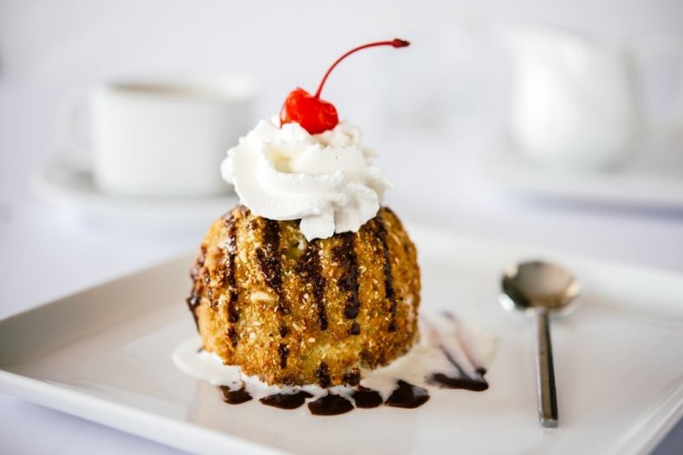 Fried Ice Cream with Raisins