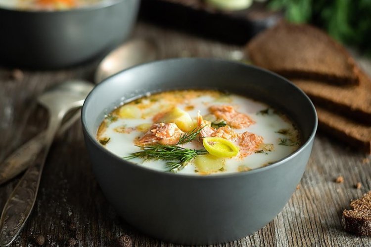 Keto Salmon Soup