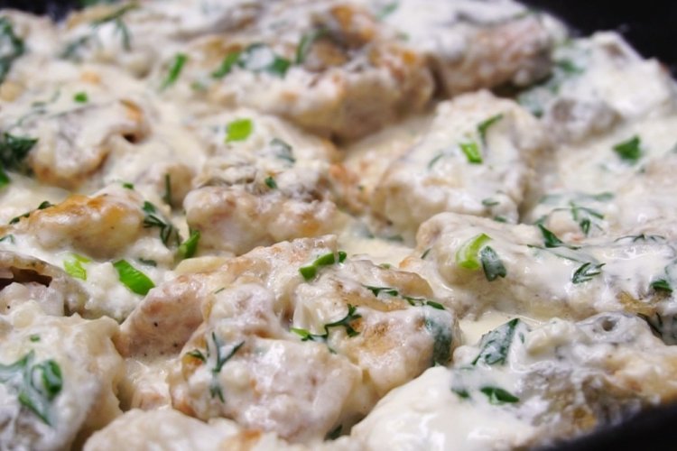 Pan-Fried Pollock Fillet in Cream