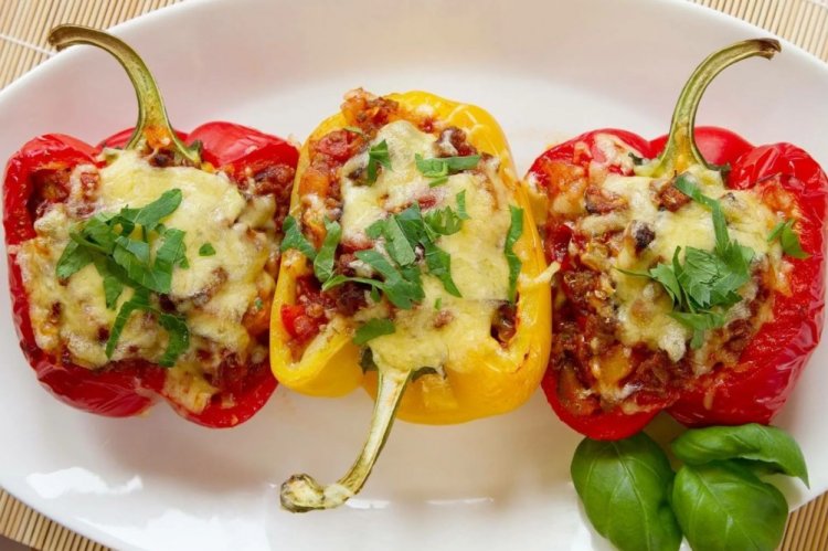 Pimientos rellenos de pavo