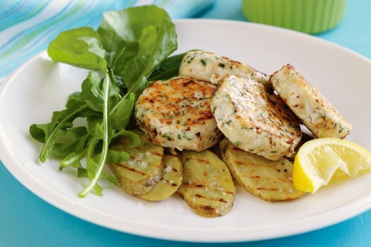 Pollock Cutlets with Cottage Cheese