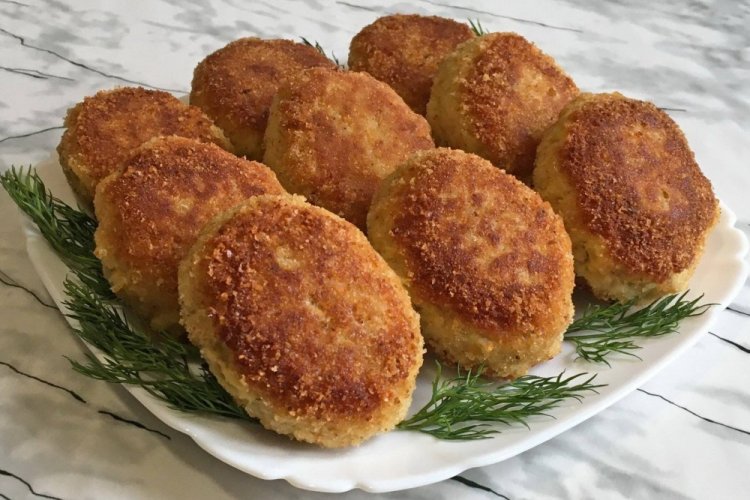 Pollock Cutlets with Pork Fat