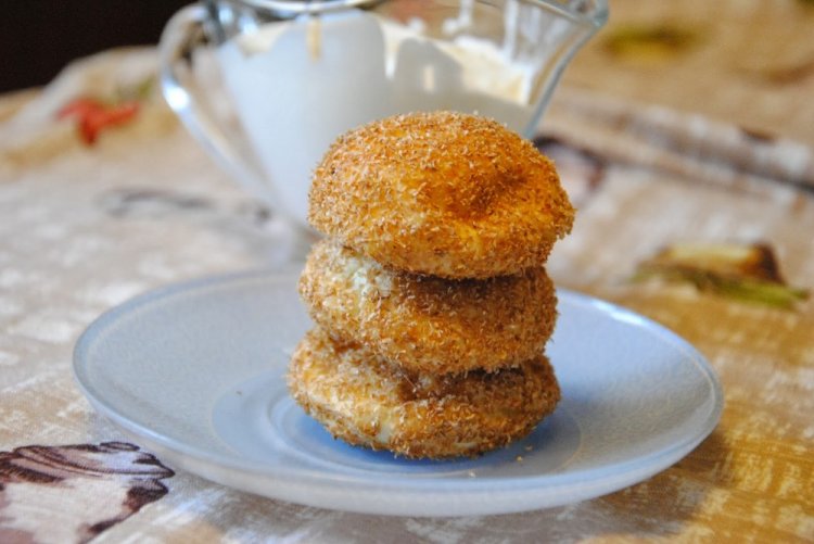 Tortitas de requesón con salvado al horno