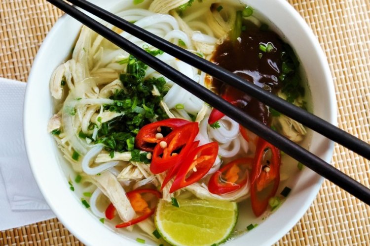 Noodle Soup with Rice Noodles