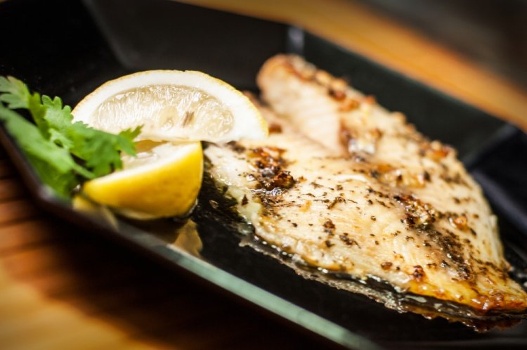 Wolffish Steaks with Lemon Juice, Thyme, and Rosemary