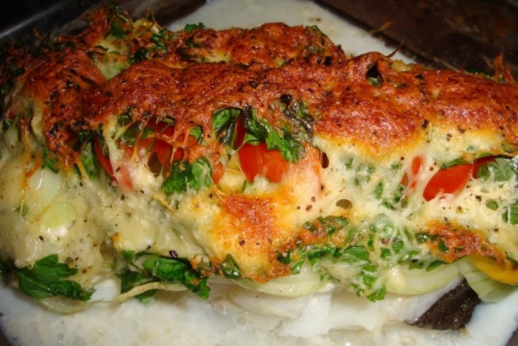 Wolffish Steaks with Cheese in the Oven
